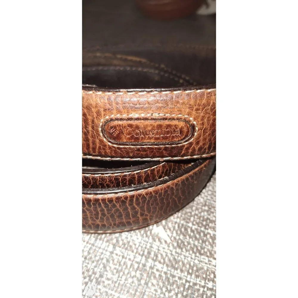 Columbia Brown genuine leather belt 12CO0289 Size 42 great quality